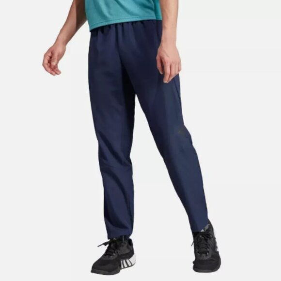 NEW Adidas Mens L Tapered Fit Jogger Sweatpants Navy Blue - Picture 1 of 10
